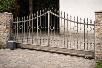 CANCELLO SCORREVOLE IN FERRO BATTUTO