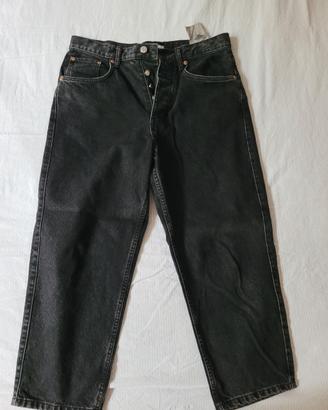 Pantaloni Uomo Neri Baggy Zara taglia 31 eleganti 