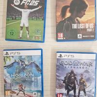 God of war, Horizon, The Last of Us Part 1&2, FC25