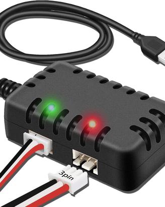 Caricatore LiPo 7.4V 2S USB con Bilanciatore RC