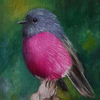 dipinto a olio uccellino 