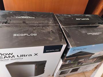 2 ecoflow ultra x  con  4 pannelli  da 450 watt