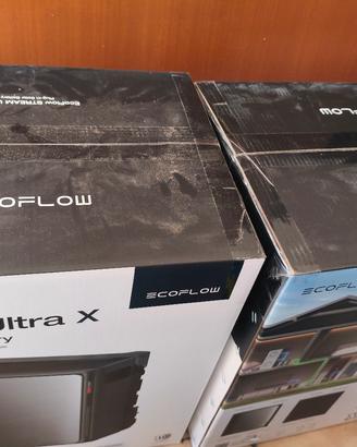 2 ecoflow ultra x  con  4 pannelli  da 450 watt