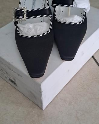 manolo blahnik zaera nere n37.5 come nuove 