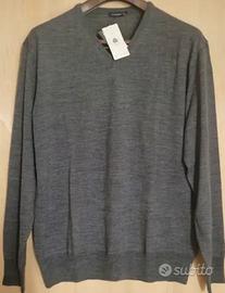 Pullover uomo scollo a V misto lana merino XXL