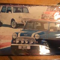 Targa placca insegna Mini Cooper alluminio nuova