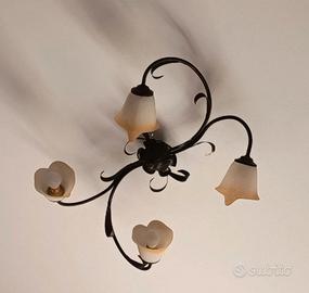 Plafoniera stile ferro battuto