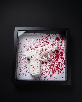 Quadro Shadow Box Art Glock 3D -Opera unica