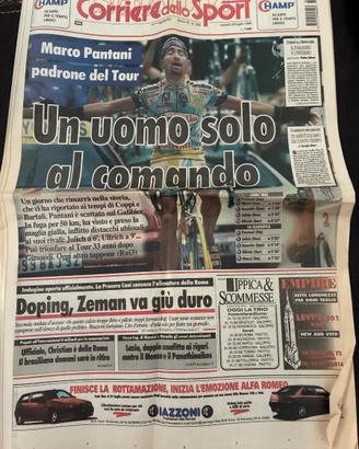 Corr. d. sport Pantani al tour de france 28/07/98
