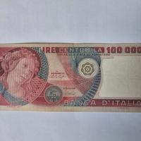 Banconota da lire 100000 Botticelli del 1978