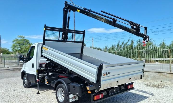 IVECO NEW 35 35C16 E6 NUOVO GRU 12m RIBALTABILE