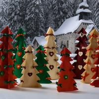 Copribottiglie Albero Natale, Centro tavola feltro