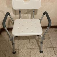 Sedia da doccia con schienale