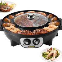 Set di Pentola Calda Piastra per Grill BBQ Hotpot 