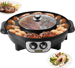 Set di Pentola Calda Piastra per Grill BBQ Hotpot 