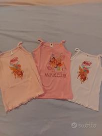 3 Canottierine Winx Club 5 anni