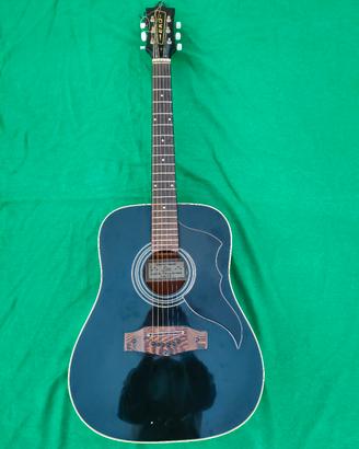 chitarra acustica Eko nera