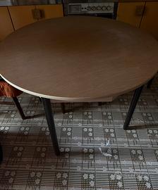 Tavolo da cucina tondo apribile legno lucido