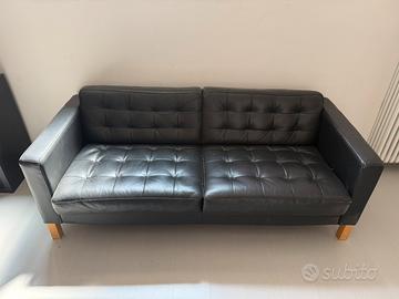 Divano IKEA Landskrona 3 posti - pelle nera