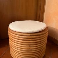 Pouf / Tavolino in legno bambù - Design versatile