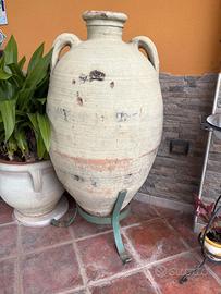 Giara tunisina originale in terracotta con base