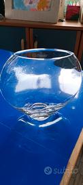 Vaso decorativo in vetro trasparente 