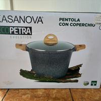Pentola con coperchio in eco pietra