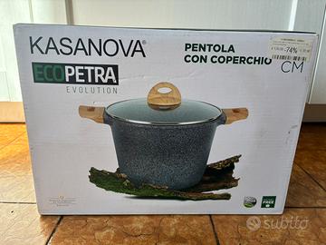Pentola con coperchio in eco pietra