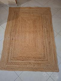 Tappeto in juta naturale 170 × 120 cm