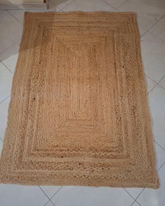 Tappeto in juta naturale 170 × 120 cm