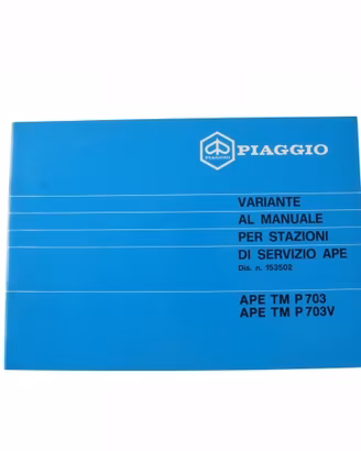 Variante manuale stazioni di servizio Ape TM P703 
