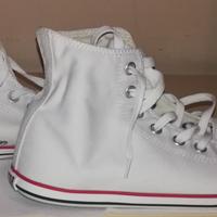 Converse Slim All Star Alte Bianco Nuove 42 8.5