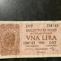 Banconota una lira 1944