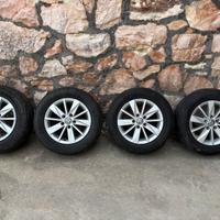 8 Gomme e 4 cerchi in lega auto vw audi skoda