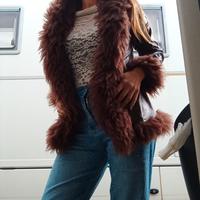 giacca marrone ecopelle tg S donna