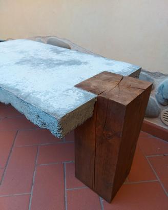 tavolino caffè in cemento 