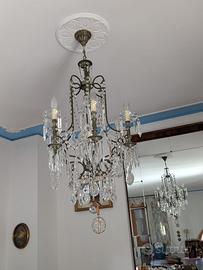 lampadario di cristalli stile maria teresa
