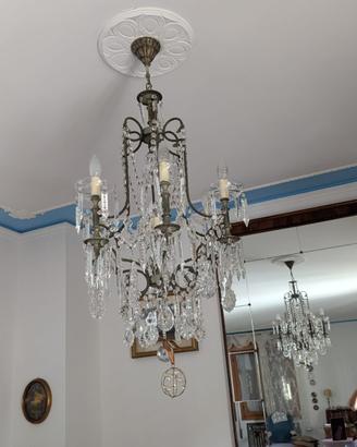 lampadario di cristalli stile maria teresa
