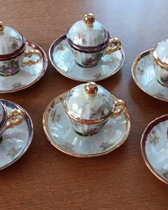 servizio 6 tazze caffè Dino Regazzoni 3 colori