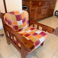 2 poltrone in legno massello