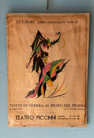 Manifesto teatrale originale vintage 1971