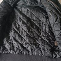 giubbotto  pelle   e   poliestere 