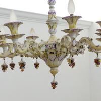 Lampadario in Porcellana Capodimonte