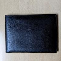 Portafoglio uomo nero di vera pella