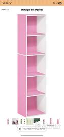 libreria/scaffale rosa
