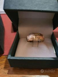 Anello in oro giallo 750 carati sfaccettato