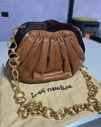 Borsa Vintage Ipes New Line Stampa Pitonata catena