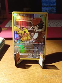 Secret rare full art PIKACHU with RED - ITA