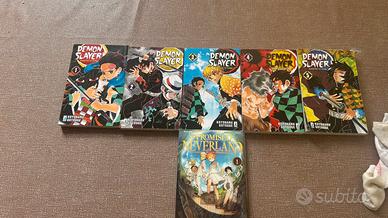 Manga DEMON SLAYER 1..5 e THE PROMISED NEVERLAND 1