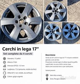 Set 4 cerchi in lega da 17 “
